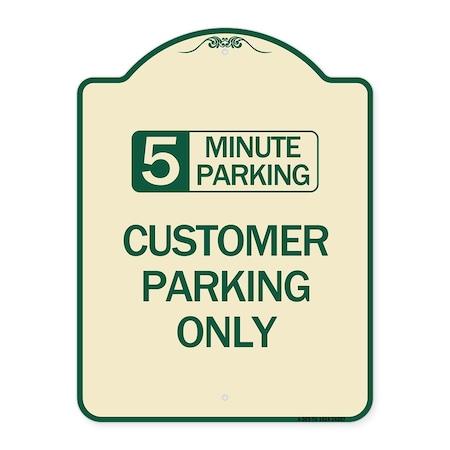 Signmission Customer Parking Choose Your Limit Minute Parking Heavy-Gauge Alum Sign, 24" x 18", TG-1824-24207 A-DES-TG-1824-24207